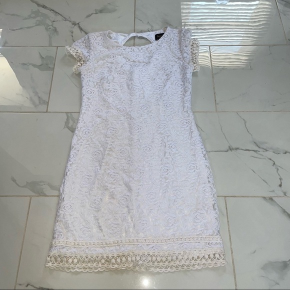 Laundry By Shelli Segal Lace white dress - Picture 3 of 4